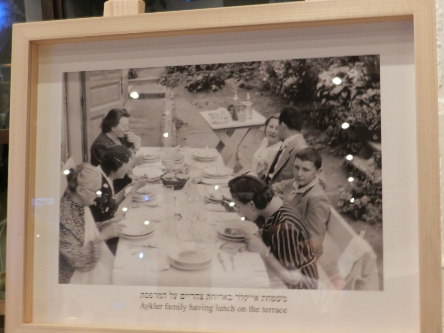 Aykler family having lunch on the terrace