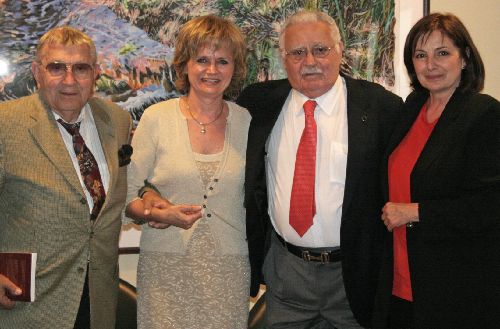 (L-R) Bela Aykler, Susan M. Papp, Yitzhak Livnat and Judit Endrei